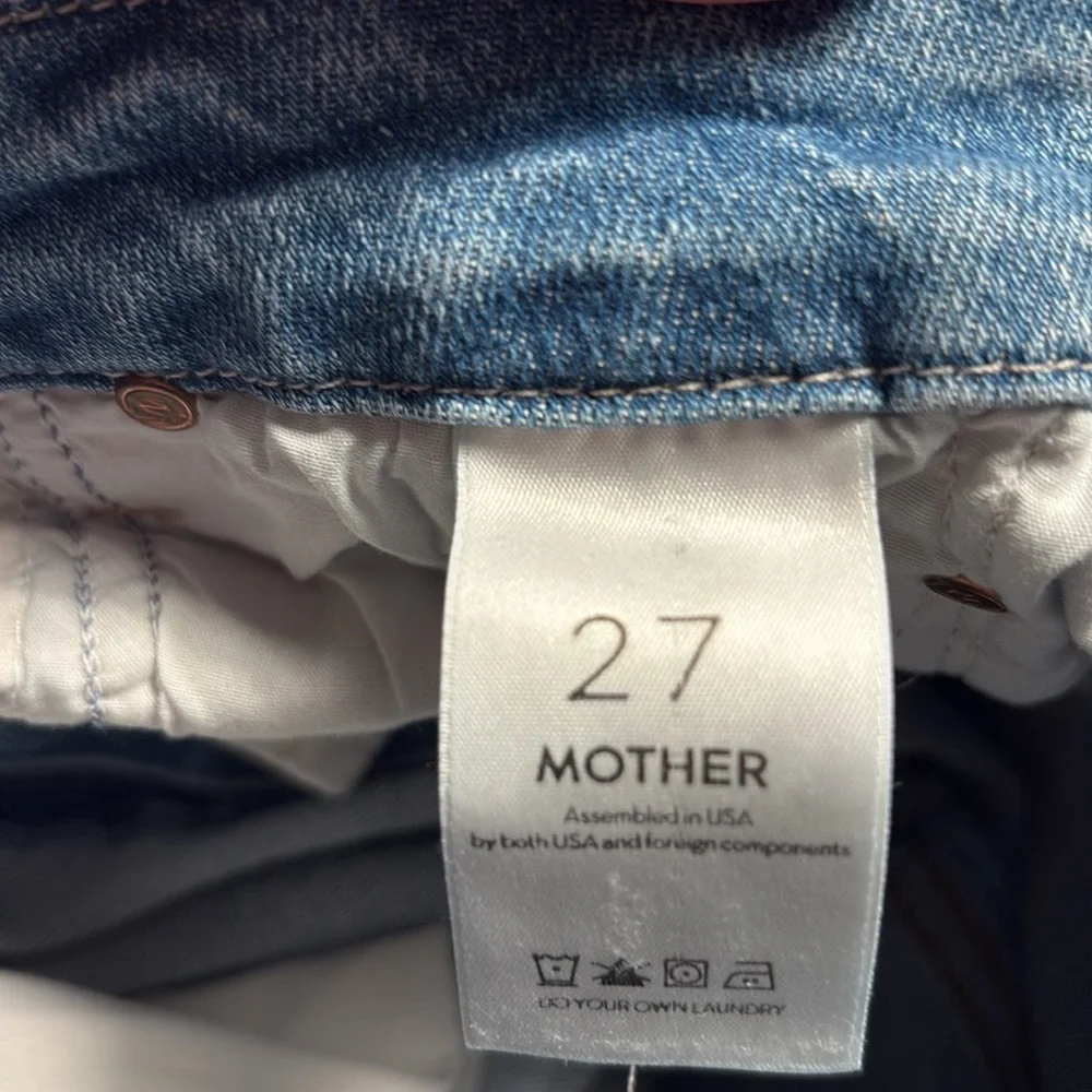 MOTHER High Waisted Looker Ankle Fray size 27